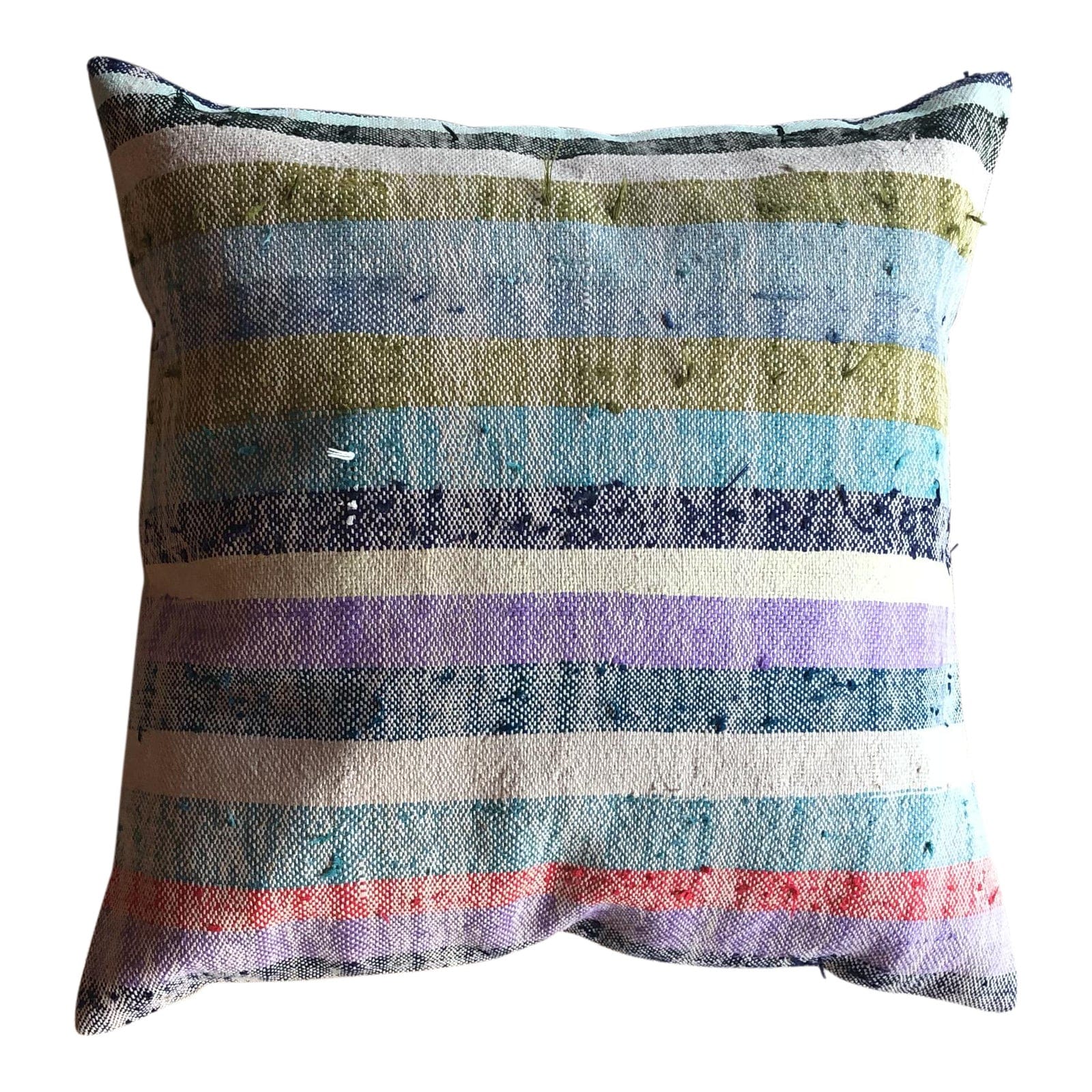 Colorful Striped Canvas Pillow CHRISTI TASKER MIAMI