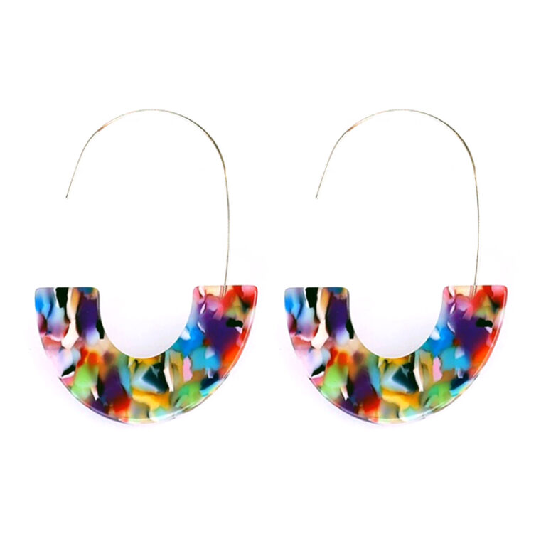 C-This | Venetian Glass, Yet Light Colorful Acrylic Earrings