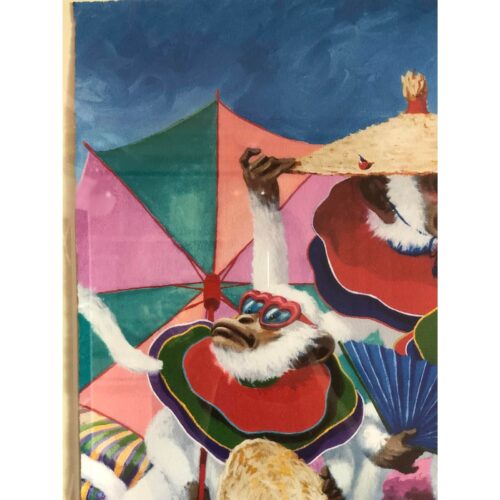 2002 "Monkeys on the Beach" Anthropomorphic Lithograph by Dan Poole, Framed - Image 8