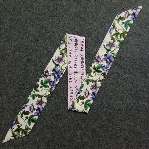 People Say So Many Things | Floral Handbag Scarf, Headband - Image 2