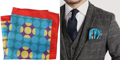 Abstract Geometric Circle Pocket Square, Handkerchief - Image 9