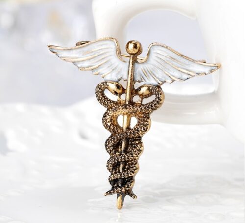 Staff of Hermes | Medical Pin Brooch | Gifts For Nurses - Image 3