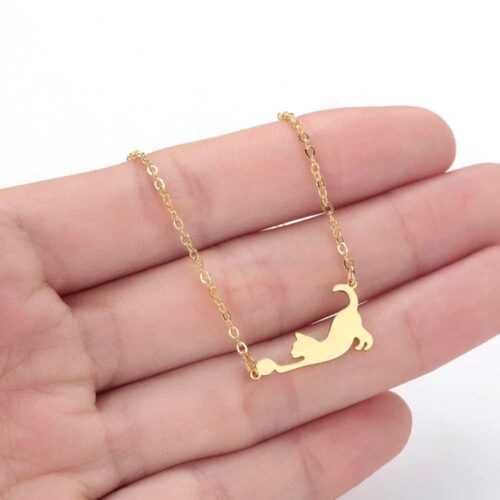 Cute Cat Playing Ball Kitten Necklaces | Necklaces for Girls - Image 5