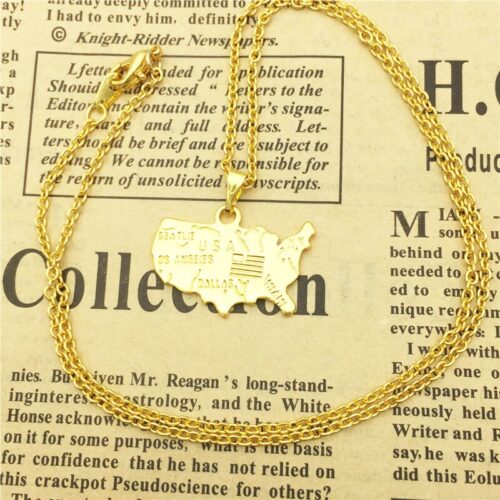 USA Map Necklace Choker - Image 7