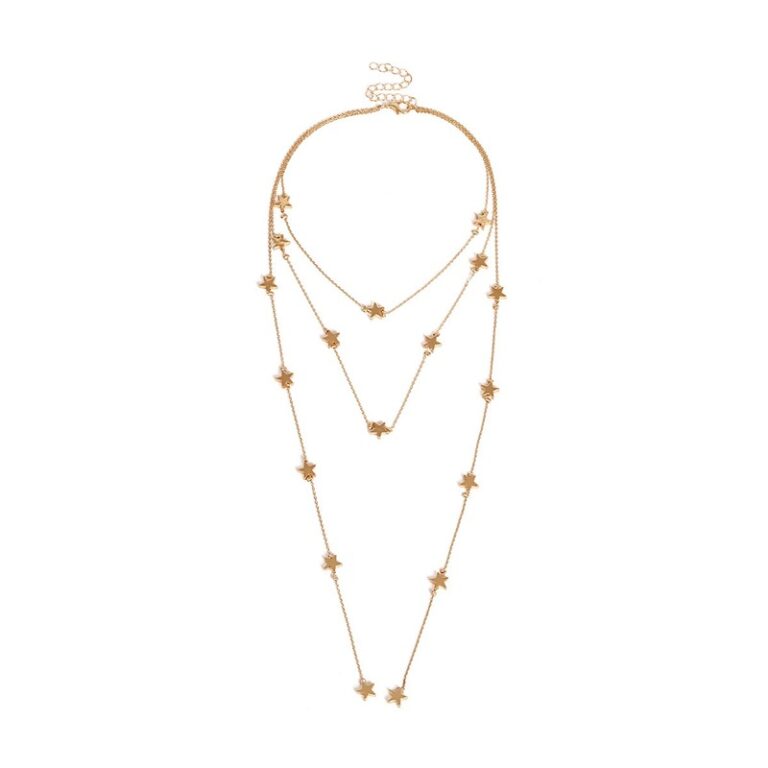 Hello ROCKstars | Long Star Necklace Multilayered