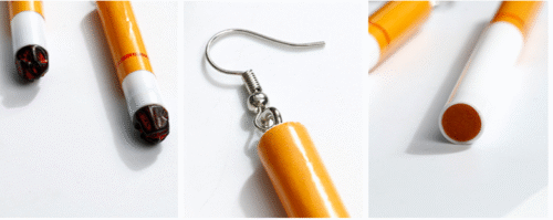 Smokin' Hot | Fun Conversational Cigarette Butt Earrings - Image 5
