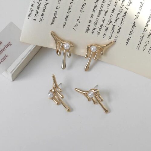 Pearly Paint Dripping Earrings