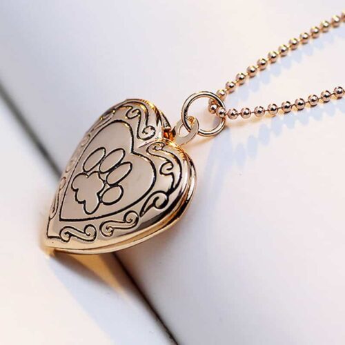 Pawsitivity Perfect #1 Paw Print Locket Necklace - Gifts for Pet Lovers - Image 4