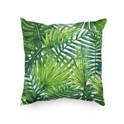 Miami Palms Leaves w/ Pink Fabric by The Meter