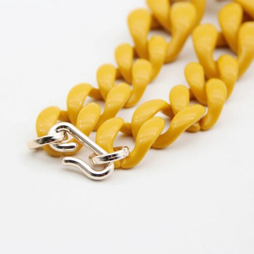 Designer Acrylic Chunky Chain Choker Statement Necklace - Image 3