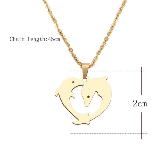 #1 Unique Stainless Steel Dolphin Pendant Necklace | Engagement Jewelry - Image 6