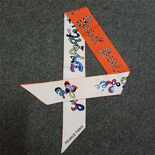 French Artist Lettered "Yes, Important Love" Skinny Scarf - Image 3
