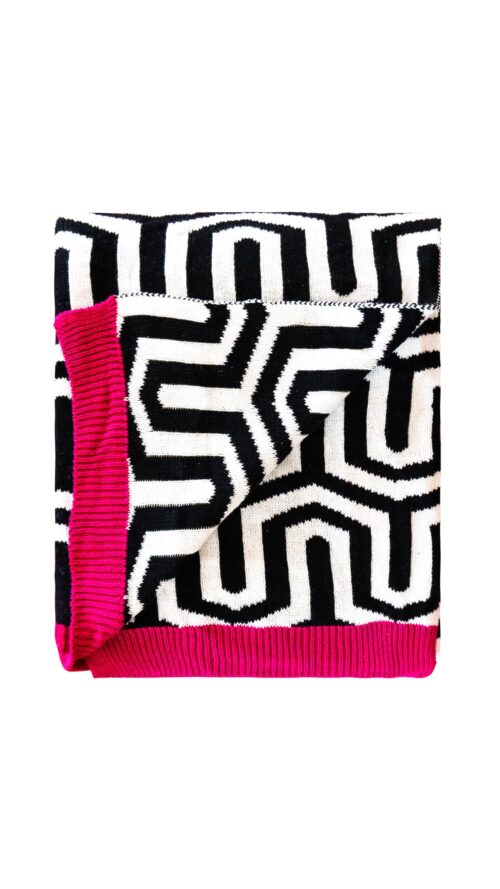 Peak & Valley Extra Long Woven Geometric Throw