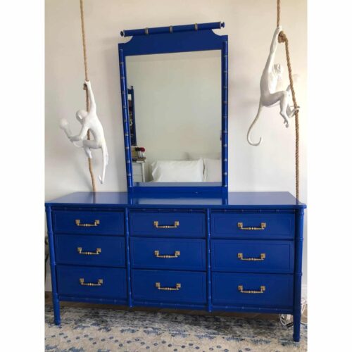 Vintage Faux Bamboo Henry Link Bali Hai Dresser - Image 3