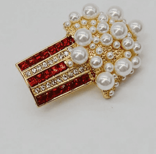 Popcorn Pearl Brooch | Gifts for Popcorn Lovers - Image 5
