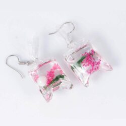Nurture Earth - Quit Littering Acrylic Flower Bag Earrings