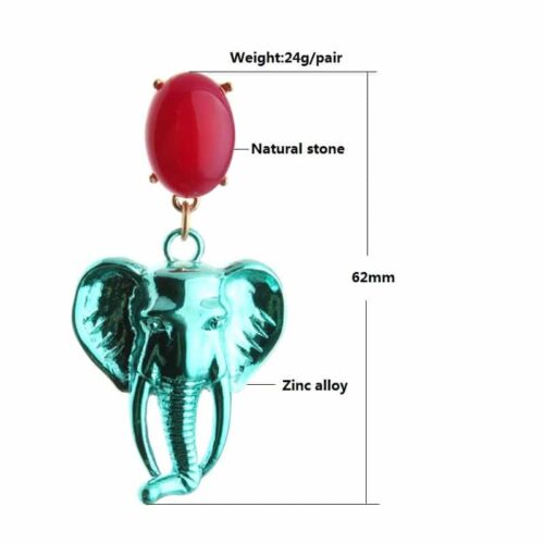 #1 Chromatic Creative Unique Elephant Earrings - Image 3