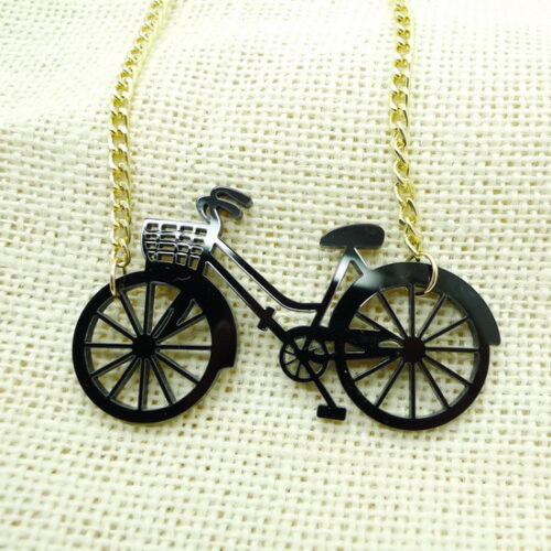 Peddle Through | Acrylic Bicycle Necklace - Image 4