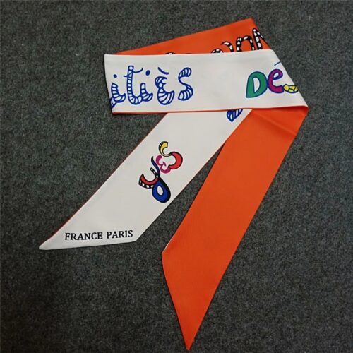 French Artist Lettered "Yes, Important Love" Skinny Scarf - Image 5
