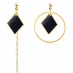YOU’RE A BEAUTIFUL #1 DIAMOND | ASYMMETRICAL DIAMOND FULL CIRCLE EARRINGS
