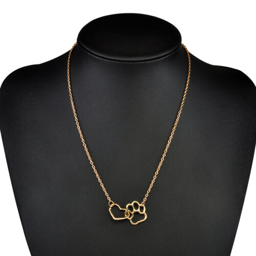 Pet Paws & Heart Necklace | Gifts for Pet Lovers, Dog Lovers - Image 2
