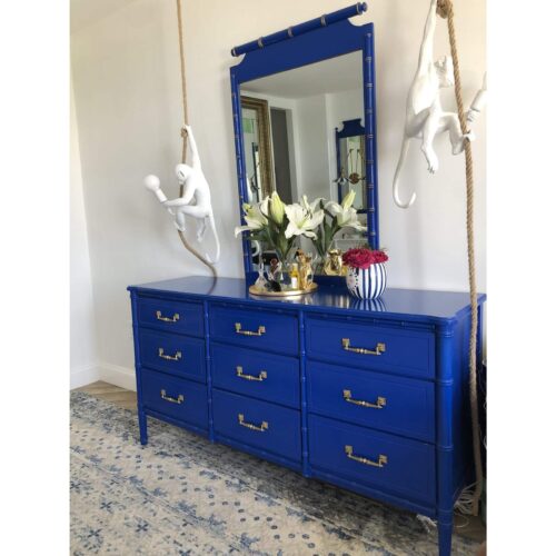 Vintage Faux Bamboo Henry Link Bali Hai Dresser - Image 4