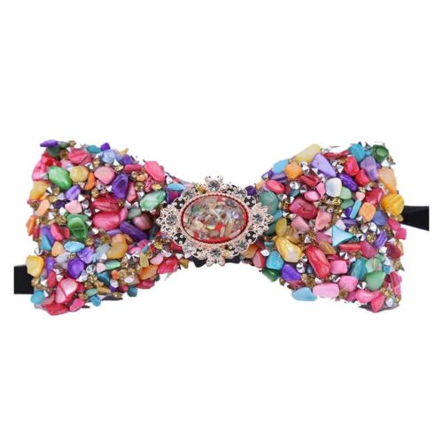 Pink Pop Rocks Beaded Bow Tie - Image 3