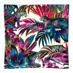Contemporary Caribbean Paradise Meets African Safari Tropical Leaf Leopard Pillow Cover