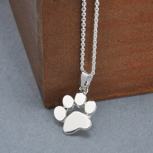 Pet Paw Print Necklace | Pawsitivity Travels a Long Way | Dog Paw Print Necklace | Pet Lover Gift - Image 3