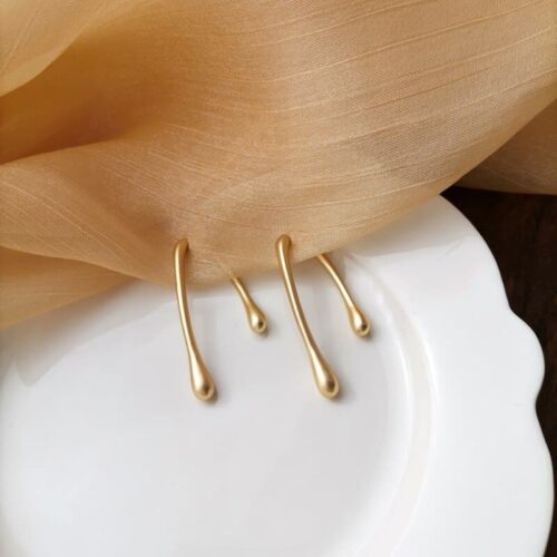Dripping In Gold Paint Drip Earrings - Image 5