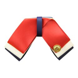 Women's Designer French Flat Layered Bow Tie Blouse Brooch
