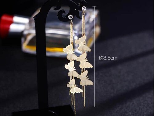 Get Out of Your Cocoon | Dangling Drop Butterfly Earrings - Image 5