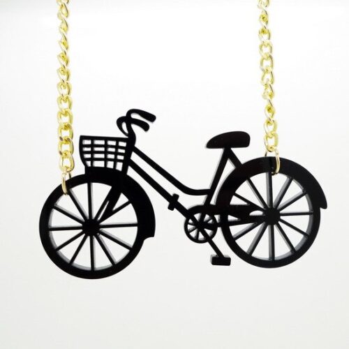 Peddle Through | Acrylic Bicycle Necklace - Image 2