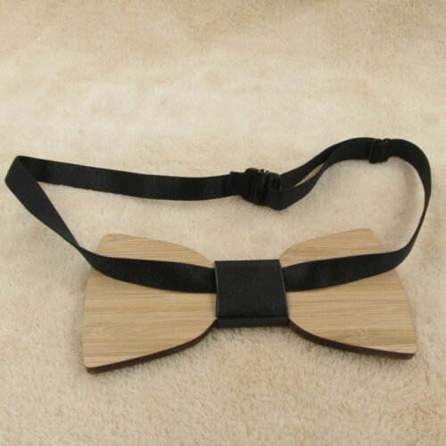 Geometric Silohette Wooden Bow Tie For Men Made of Wood - Image 6