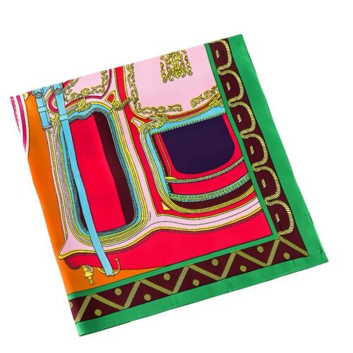 Colorful Designer Carriage Scarf - Image 3