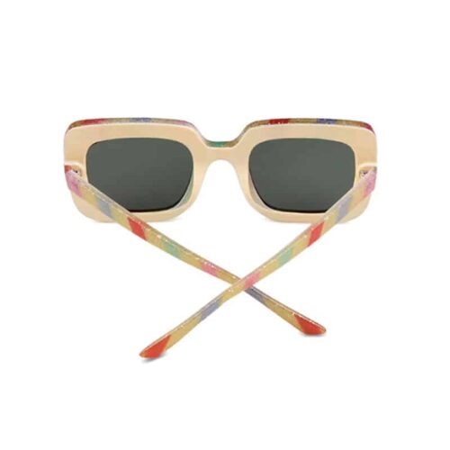 Designer Colorful Stripe Sunglasses - Image 3