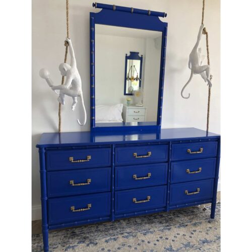 Vintage Faux Bamboo Henry Link Bali Hai Dresser - Image 2