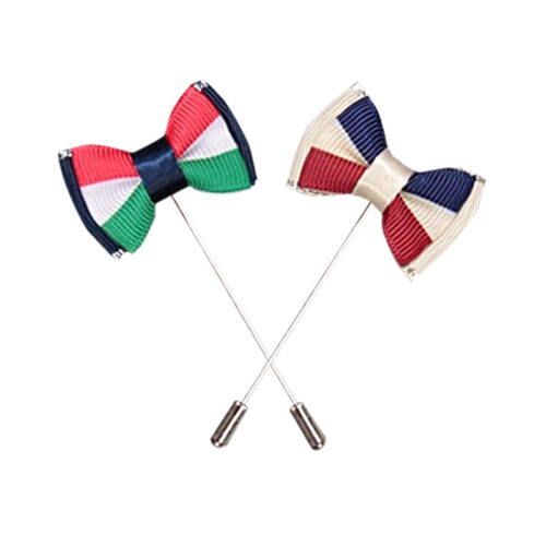 Exquisite Tiny Italian Tailored Bow Tie 1" Lapel Pins - Image 2