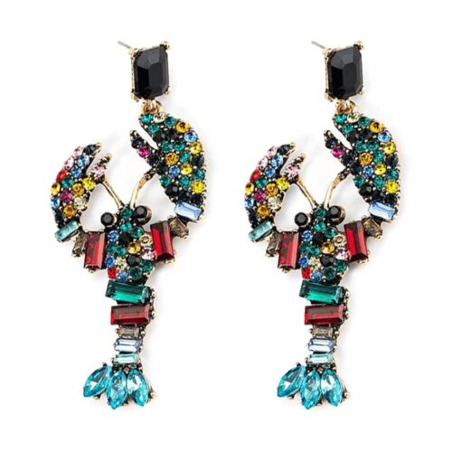 LOBSTER STYLE ACRYLIC EARRINGS BEAUTIFUL #1 RETRO EARRINGS
