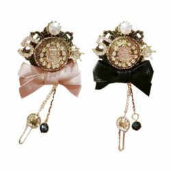 No. 5 Brooch With Bow Tie w/ Rhinestones