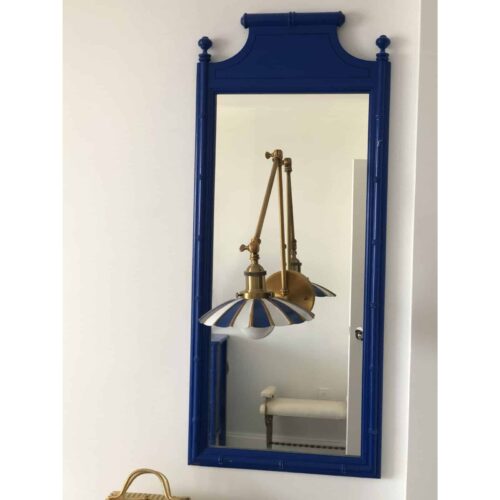 Custom Chinoiserie Swing Arm Lamp on Bali Hai Pagoda Mirror - Image 2