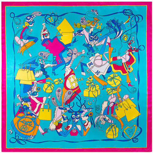 Fun Designer Bag Lady Scarf - Image 3