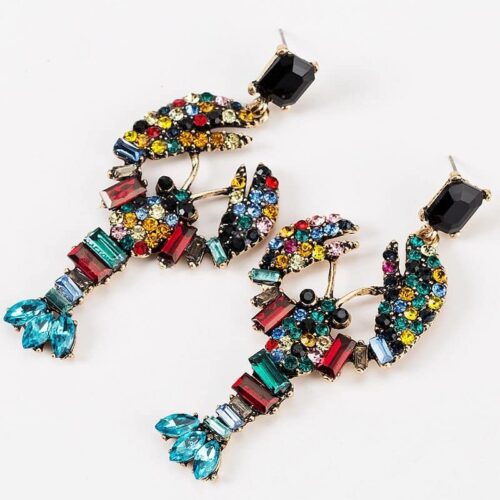 Lobster Style Acrylic Earrings Beautiful #1 Retro Earrings - Image 2