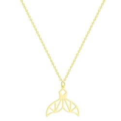 Beautiful Geometric #1 Mermaid Tale Gold Necklace