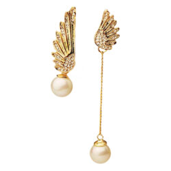 Take Flight | Asymmetrical Angel Wing Earring Pearl Earrings