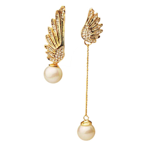Take Flight | Asymmetrical Angel Wing Earring Pearl Earrings