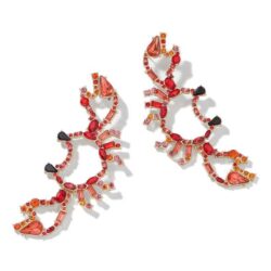 Feeling Crabby | Coral Crystal Crab Earrings