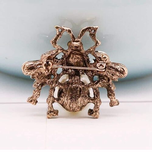 #1 Unique Rhinestone Pearl Bumble Bee Brooch - Image 5