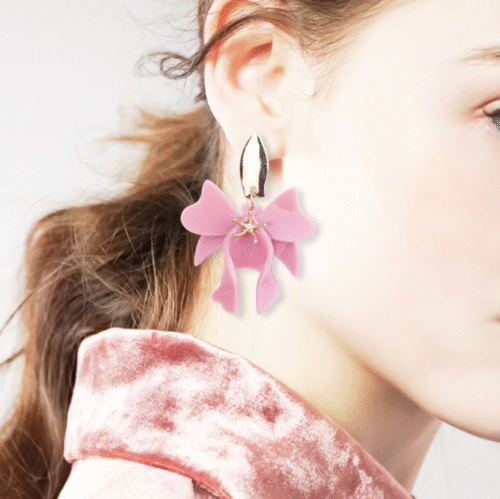 Milan Meets Miami Modern Bowtie Acrylic Earrings - Image 11