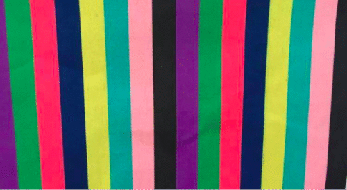 Caribbean Multi-Stripe Colorful Linen Fabric